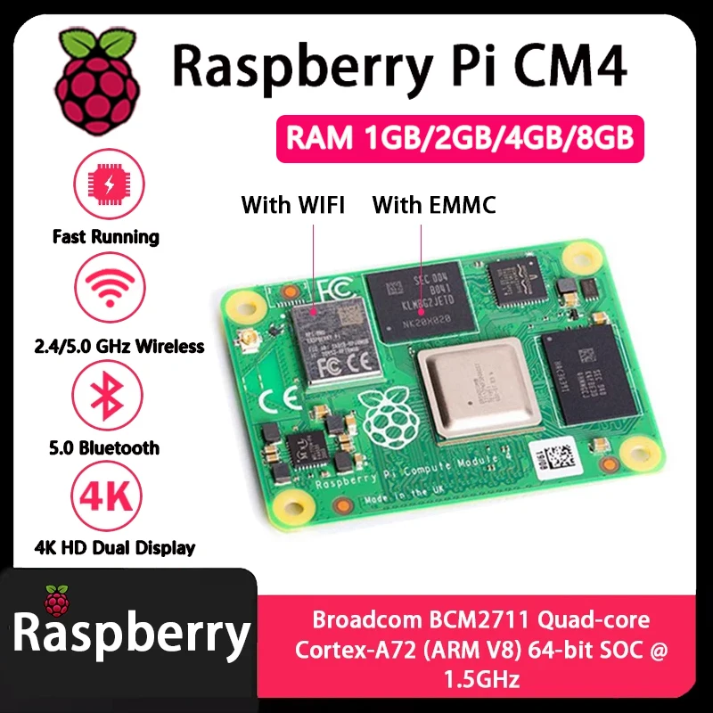 Raspberry Pi CM4 1 Go/2 Go/4 G - Raspberry Pi Compute Module 4 8Gb 32Gb avis et prix