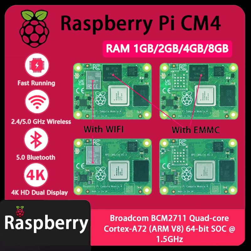 Raspberry Pi CM4 1GB/2GB/4GB/8 - Raspberry Pi Compute Module 4 8Gb 32Gb avis et prix